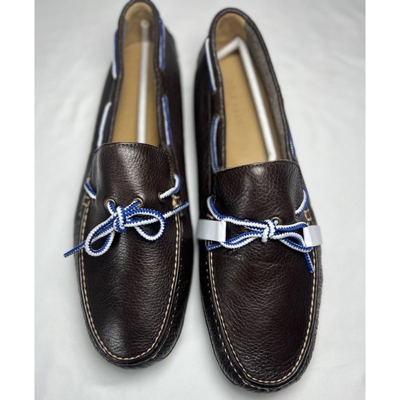 $190 Cole Haan Grant Canoe Dark Brown Pebble Leather Loafer Size 13 M NWOB main image 6